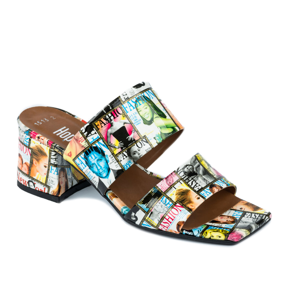FASHION ŠARENE PAPUČE NA DEBLJU ŠTIKLU