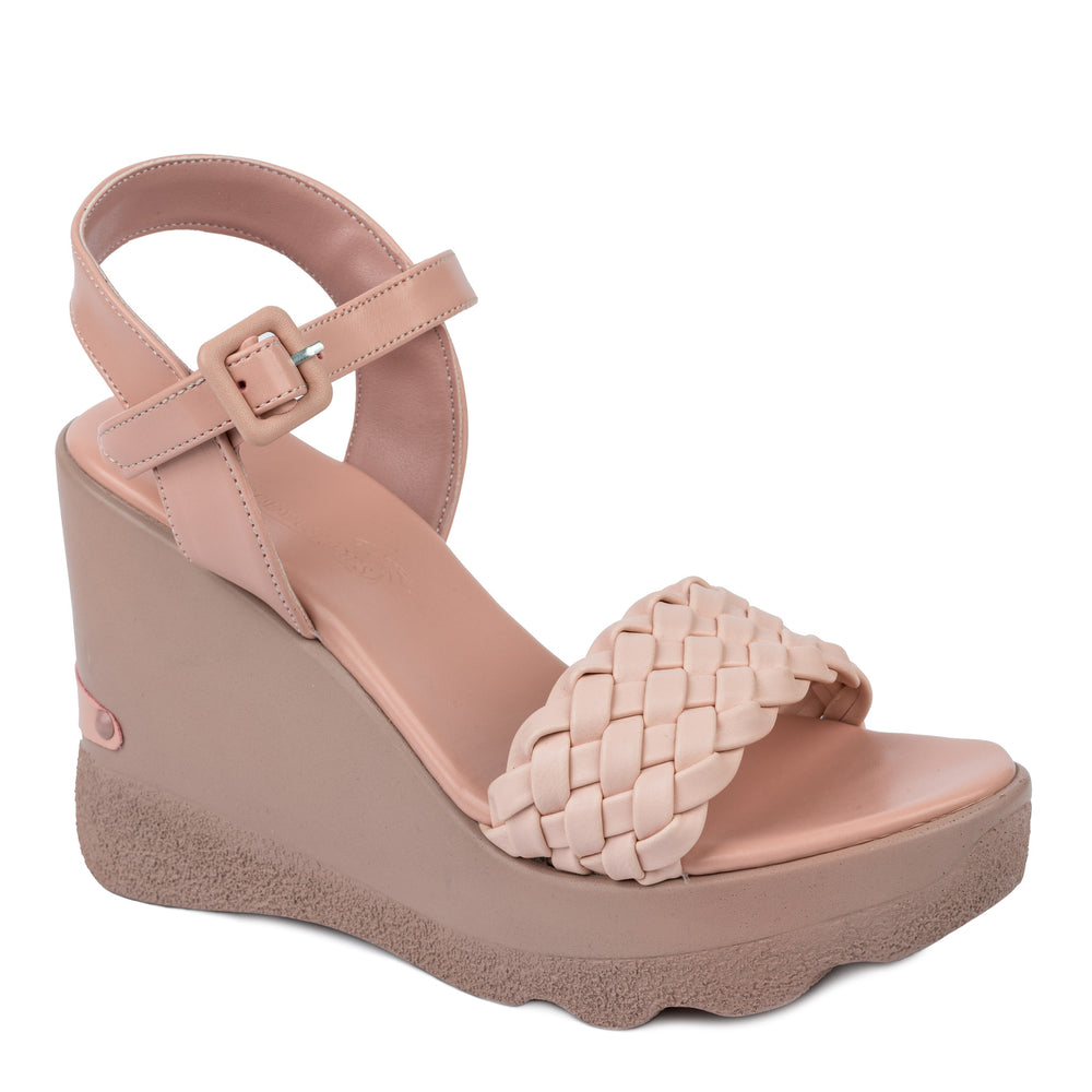 PLETENE SANDALE NA PUNU PETU - ROZE
