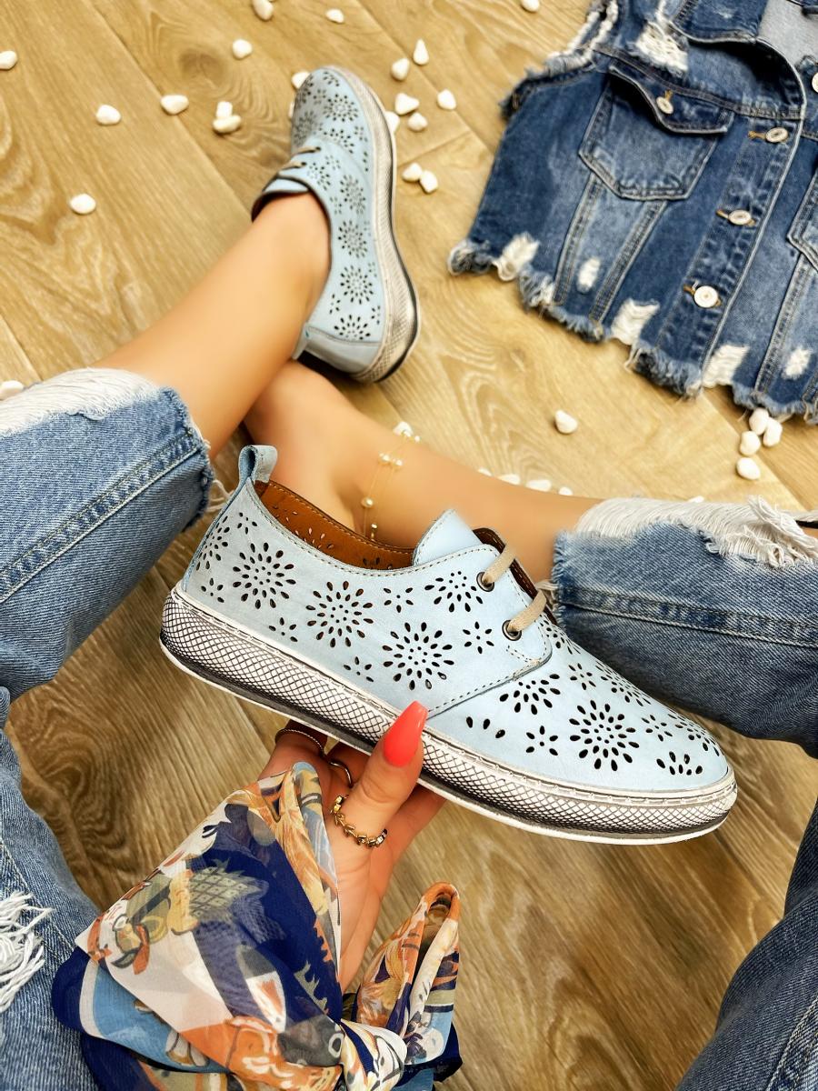 Ženske ravne cipele A316 - PLAVA
