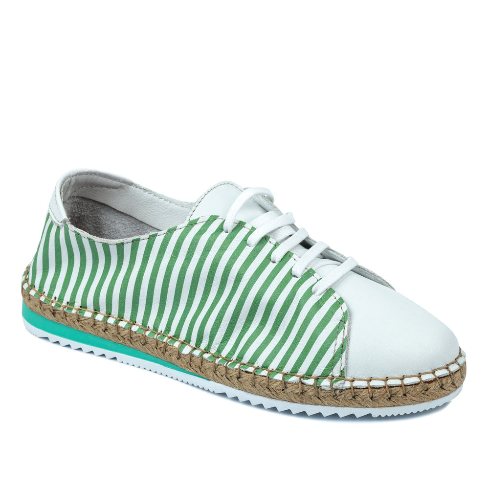 Kožne espadrile A570 - ZELENA