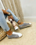 Kožne espadrile A570 - CRNA