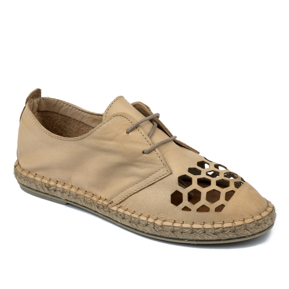 Kožne espadrile A572 - KAMEL