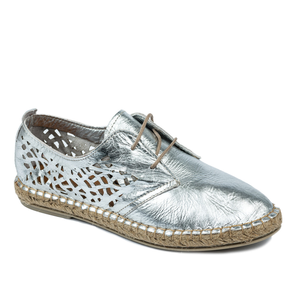 Kožne espadrile A573 - SREBRNA