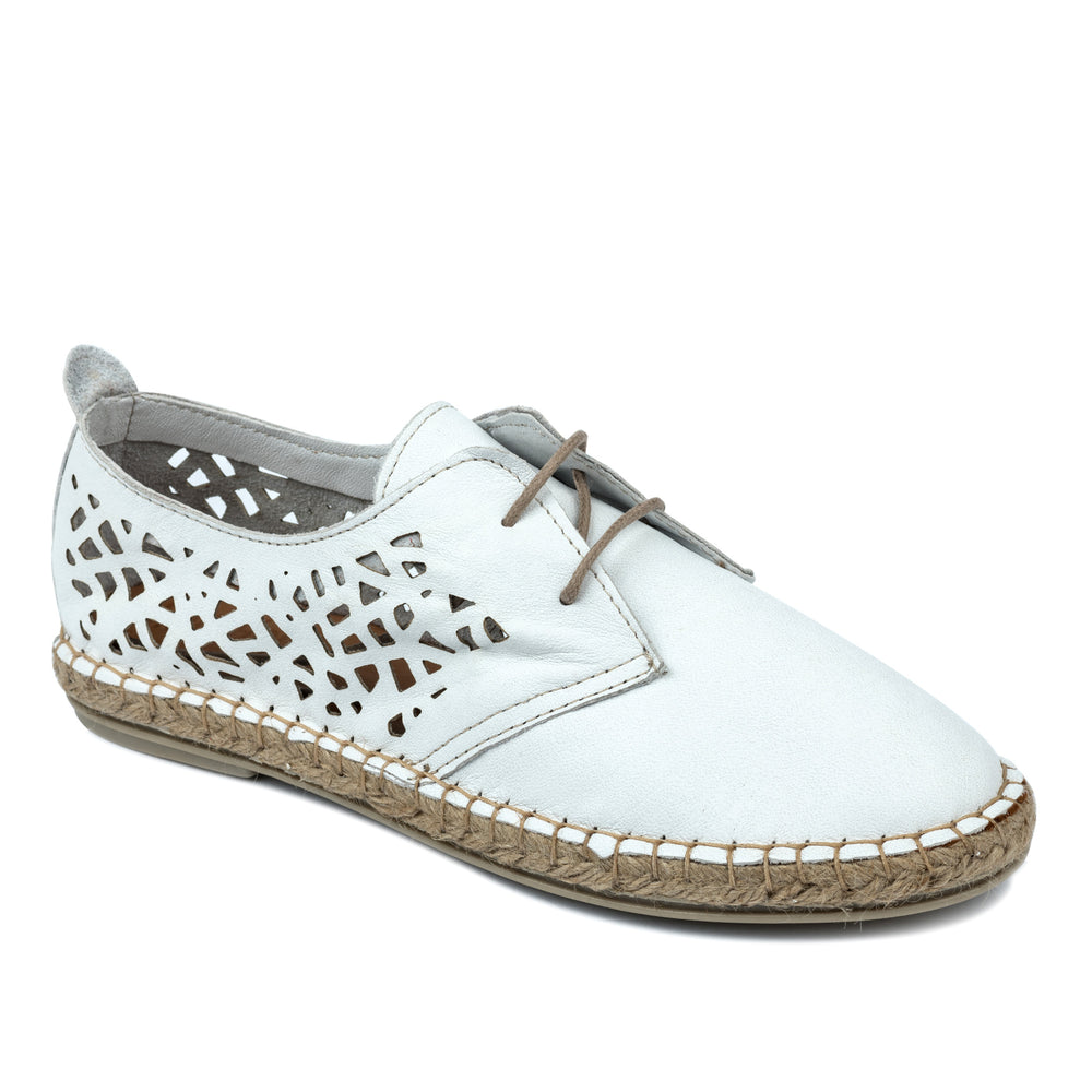 Kožne espadrile A573 - BELA
