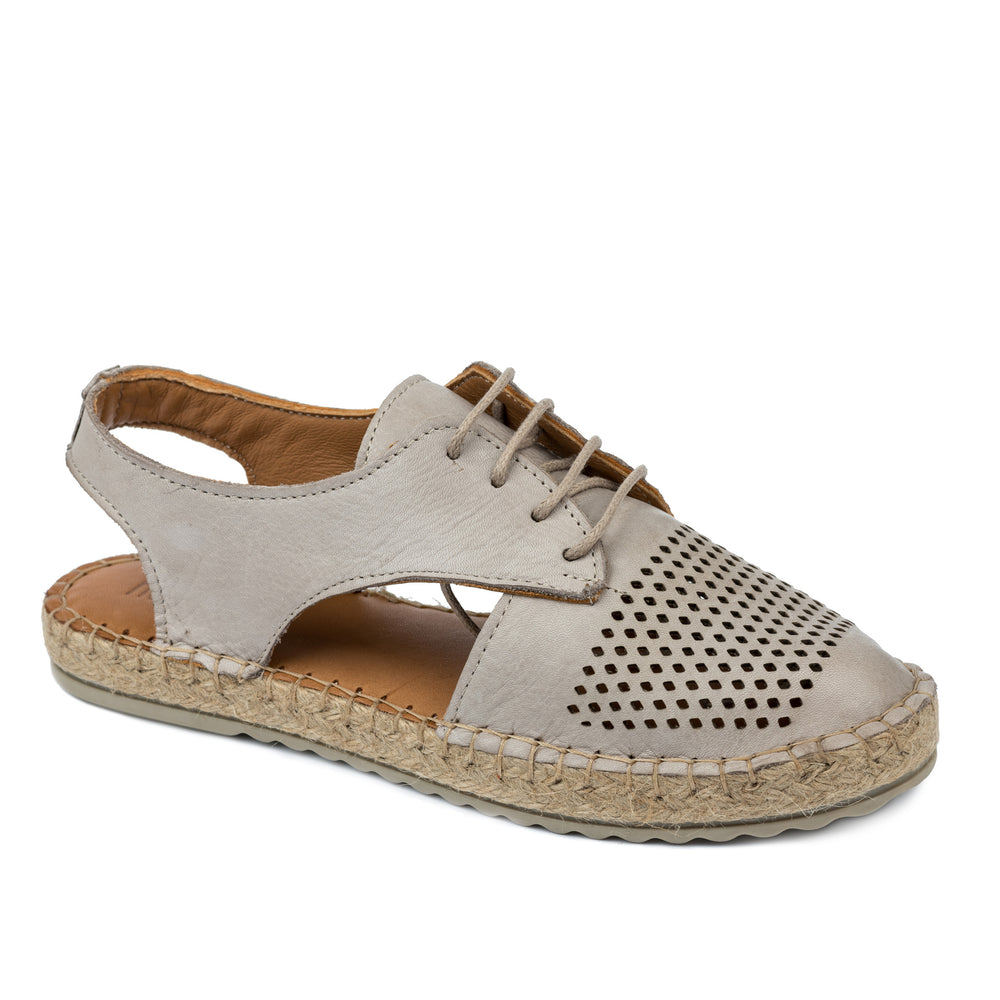 Kožne espadrile A574 - BEŽ