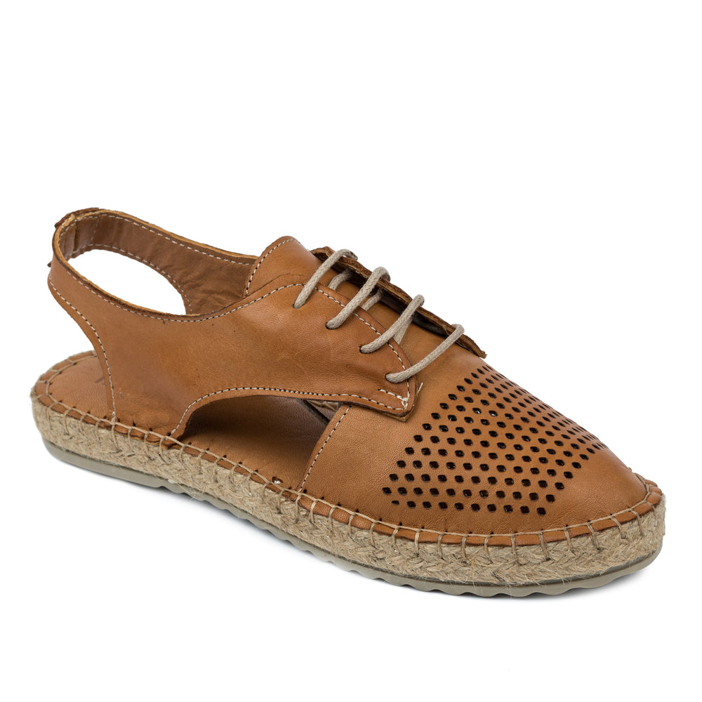 Kožne espadrile A574 - KAMEL