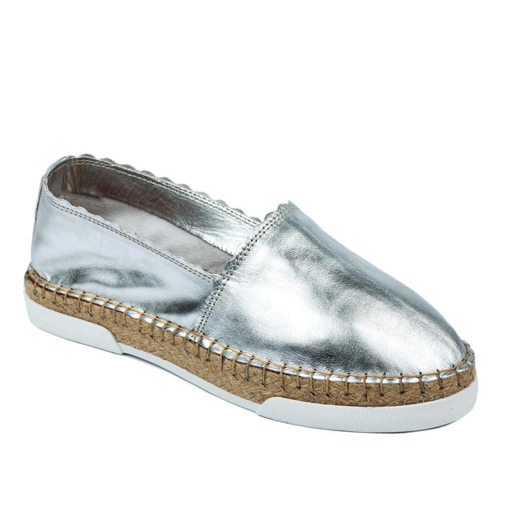 Kožne espadrile A575 - SREBRNA