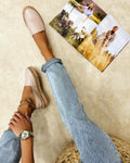 Kožne espadrile A575 - ROZA