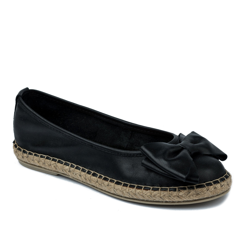 Kožne espadrile A576 - CRNA