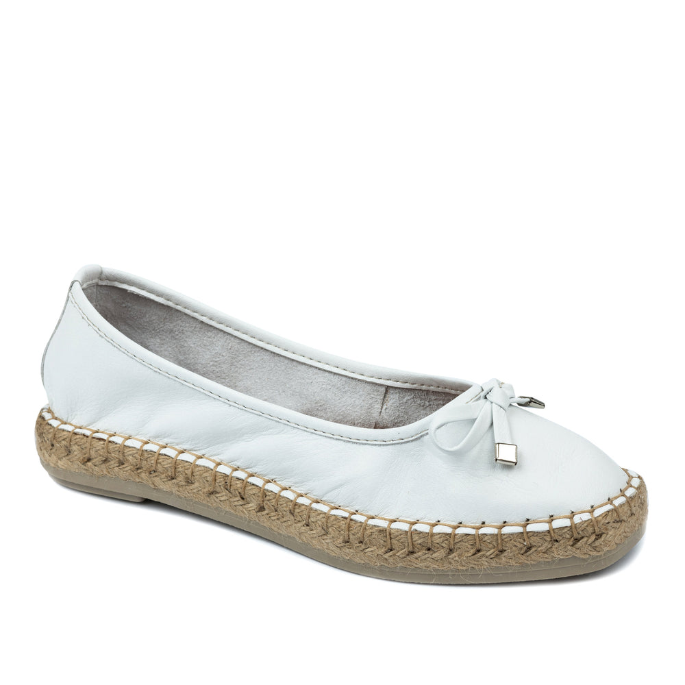 Kožne espadrile A577 - BELA