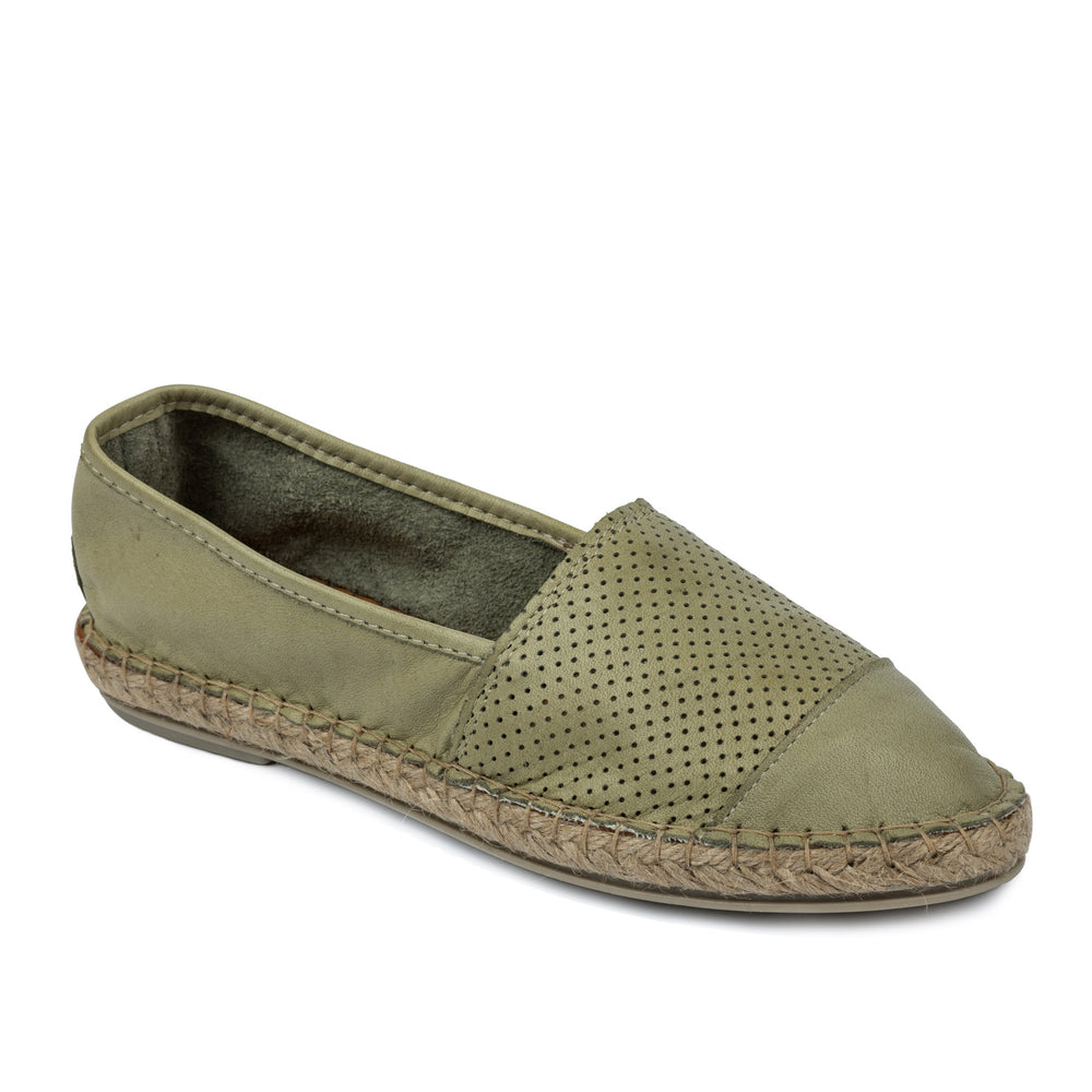 Kožne espadrile A578 - ZELENA