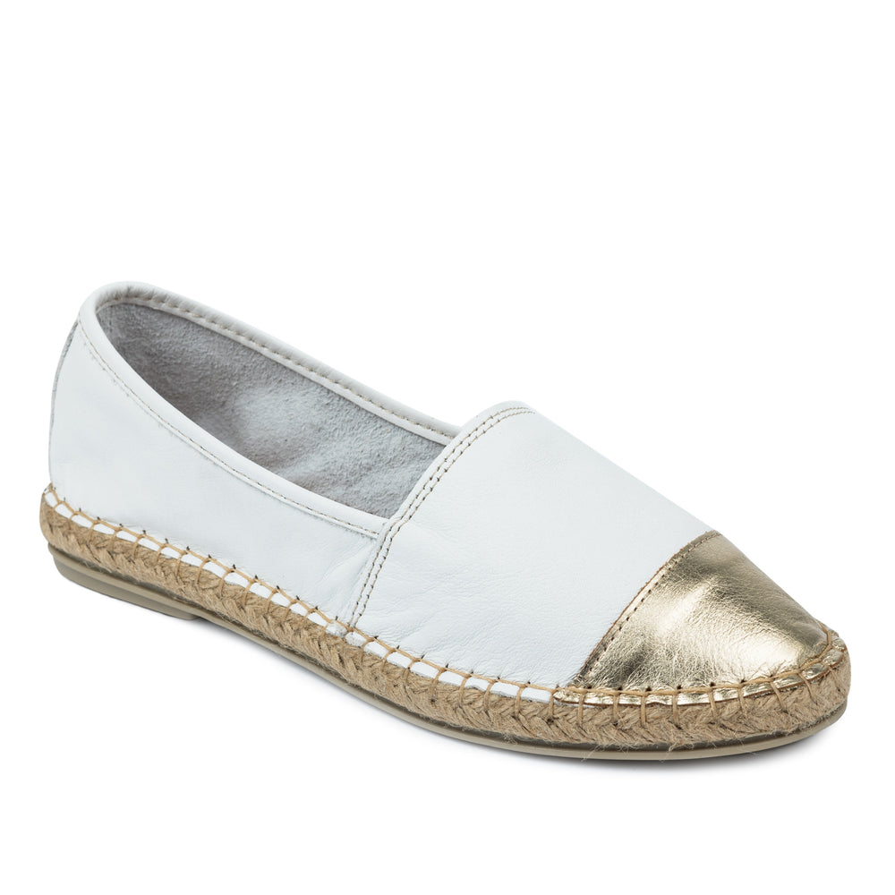 Kožne espadrile A579 - BELA