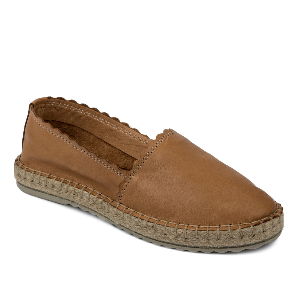 Kožne espadrile A580 - KAMEL