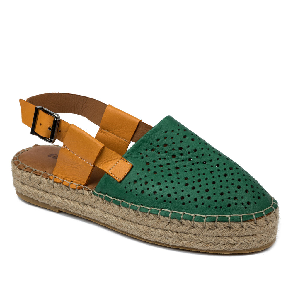 Kožne espadrile A581 - ZELENA