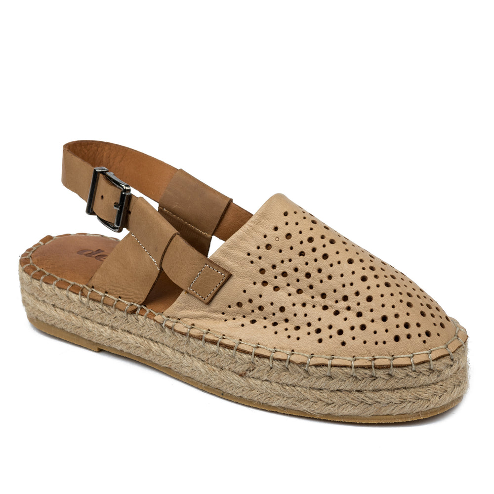 Kožne espadrile A581 - BEŽ