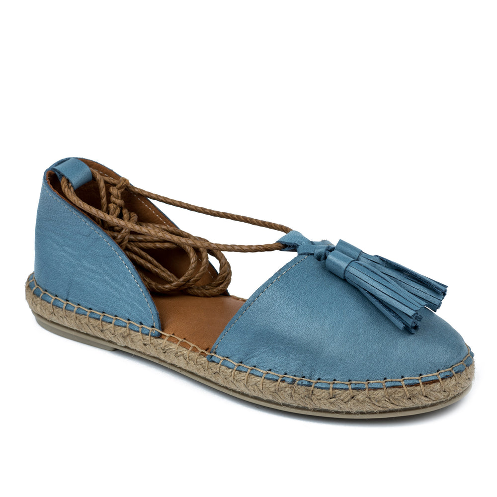Kožne espadrile A582 - PLAVA