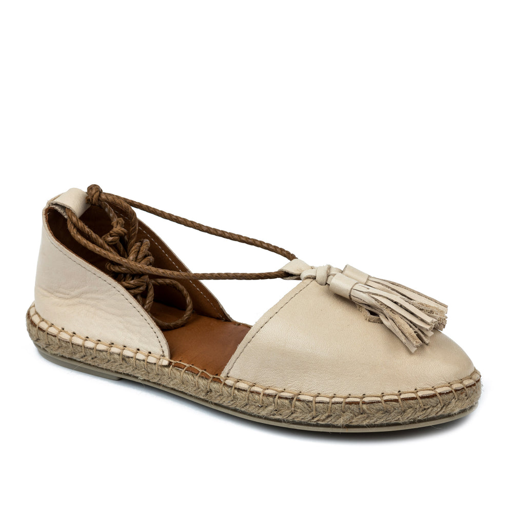 Kožne espadrile A582 - BEŽ