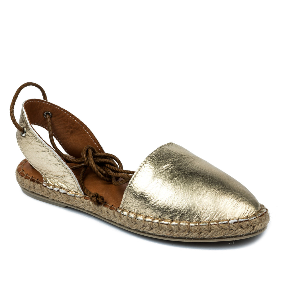 Kožne espadrile A584 - ZLATNA