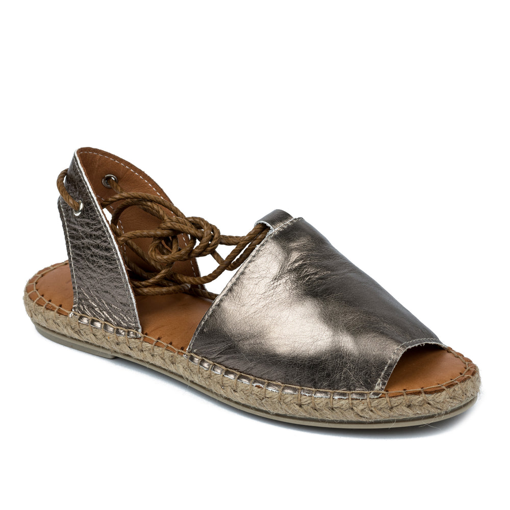 Kožne espadrile A585 - GRAFIT