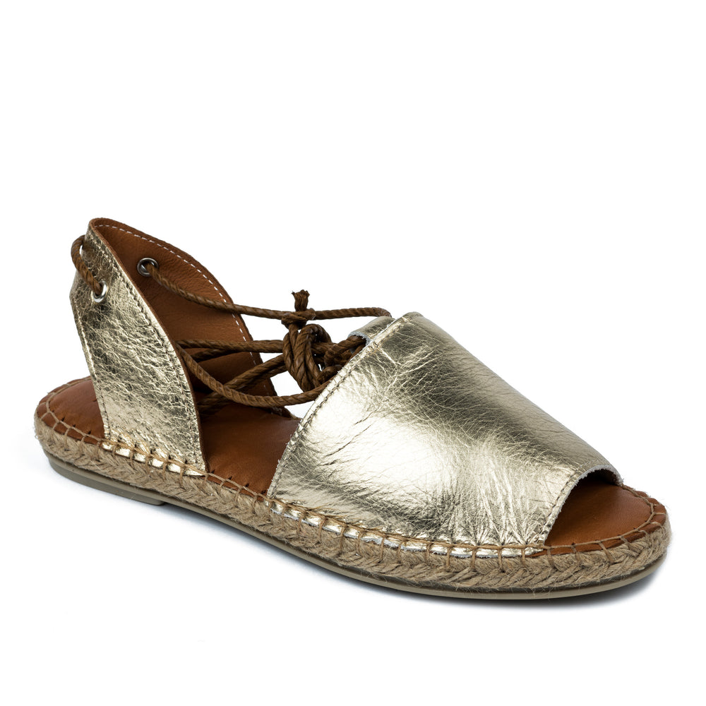 Kožne espadrile A585 - ZLATNA