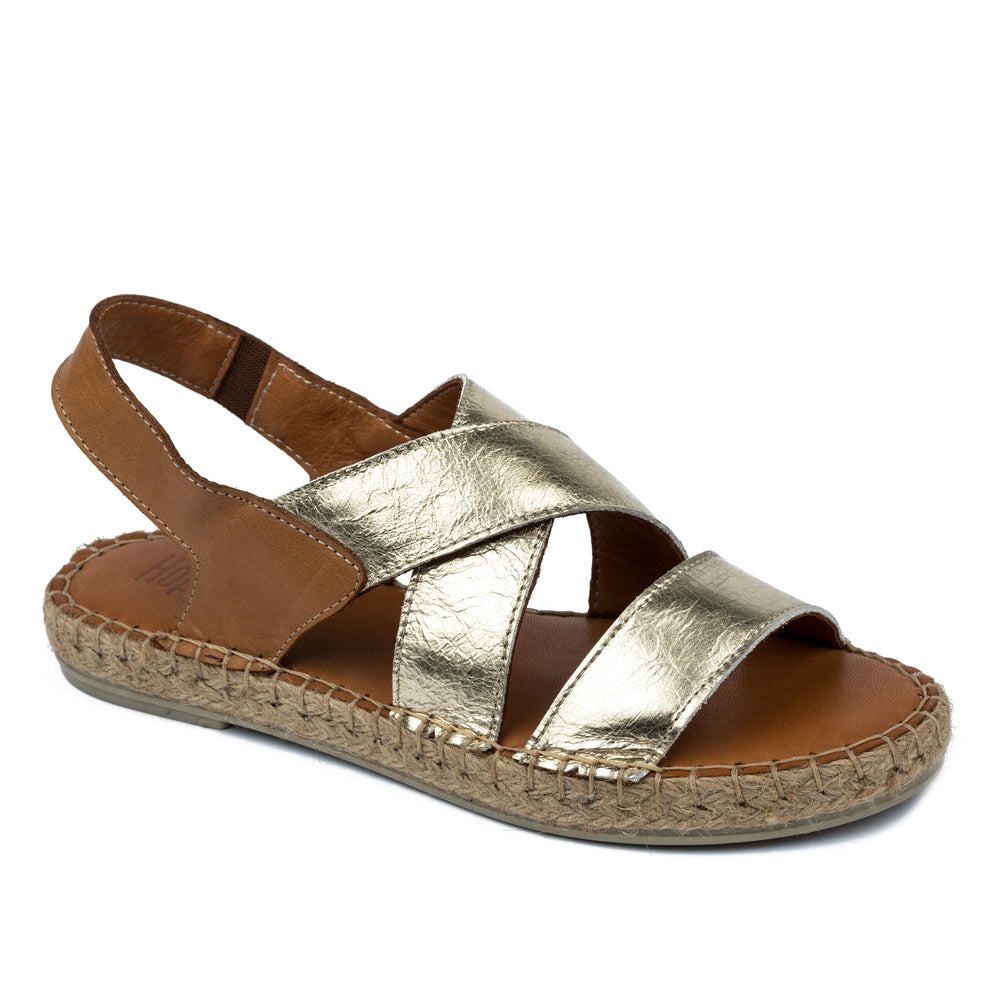 Kožne espadrile A586 - ZLATNA