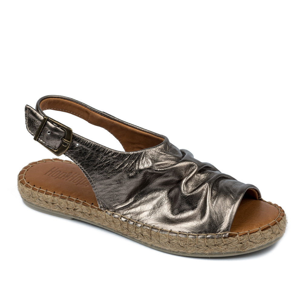 Kožne espadrile A587 - GRAFIT