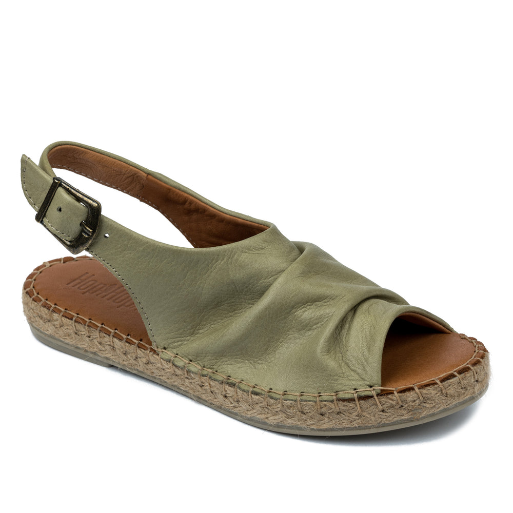 Kožne espadrile A587 - ZELENA