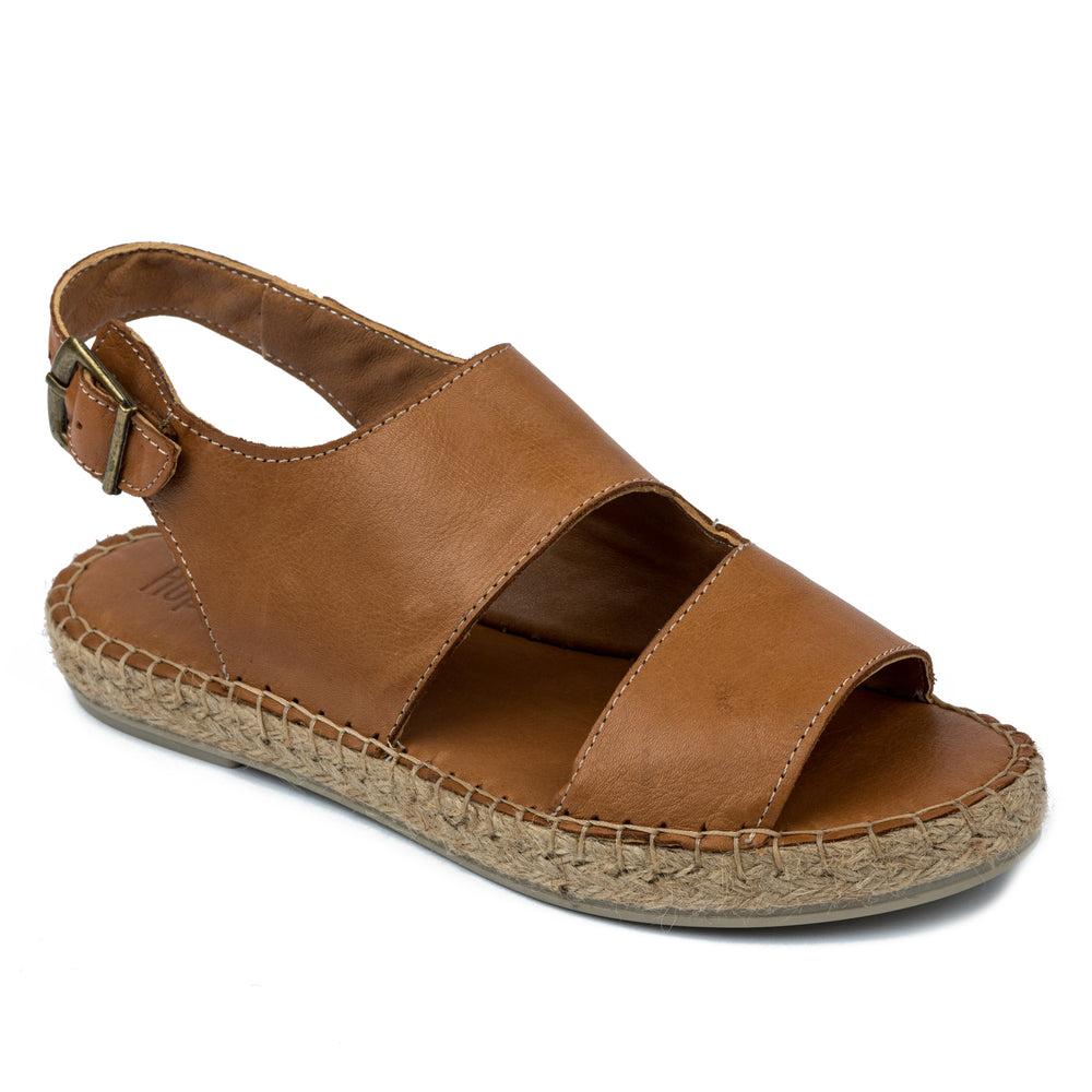 Kožne espadrile A588 - KAMEL