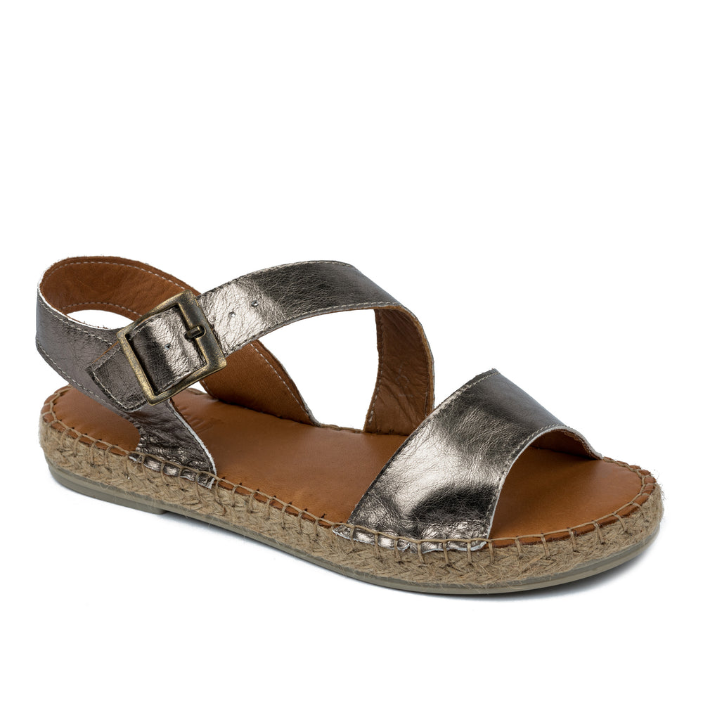 Kožne espadrile A589 - GRAFIT