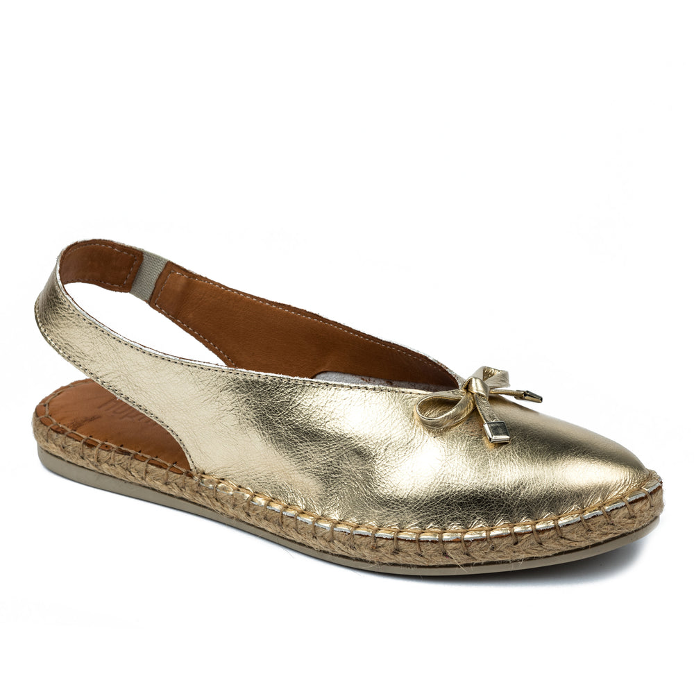 Kožne espadrile A592 - ZLATNA