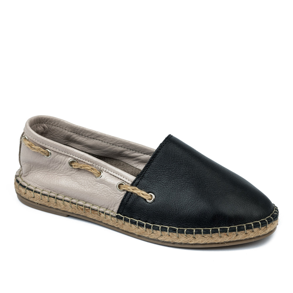 Kožne espadrile A637 - CRNA