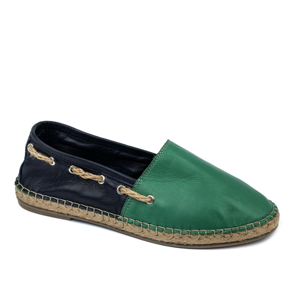 Kožne espadrile A637 - ZELENA