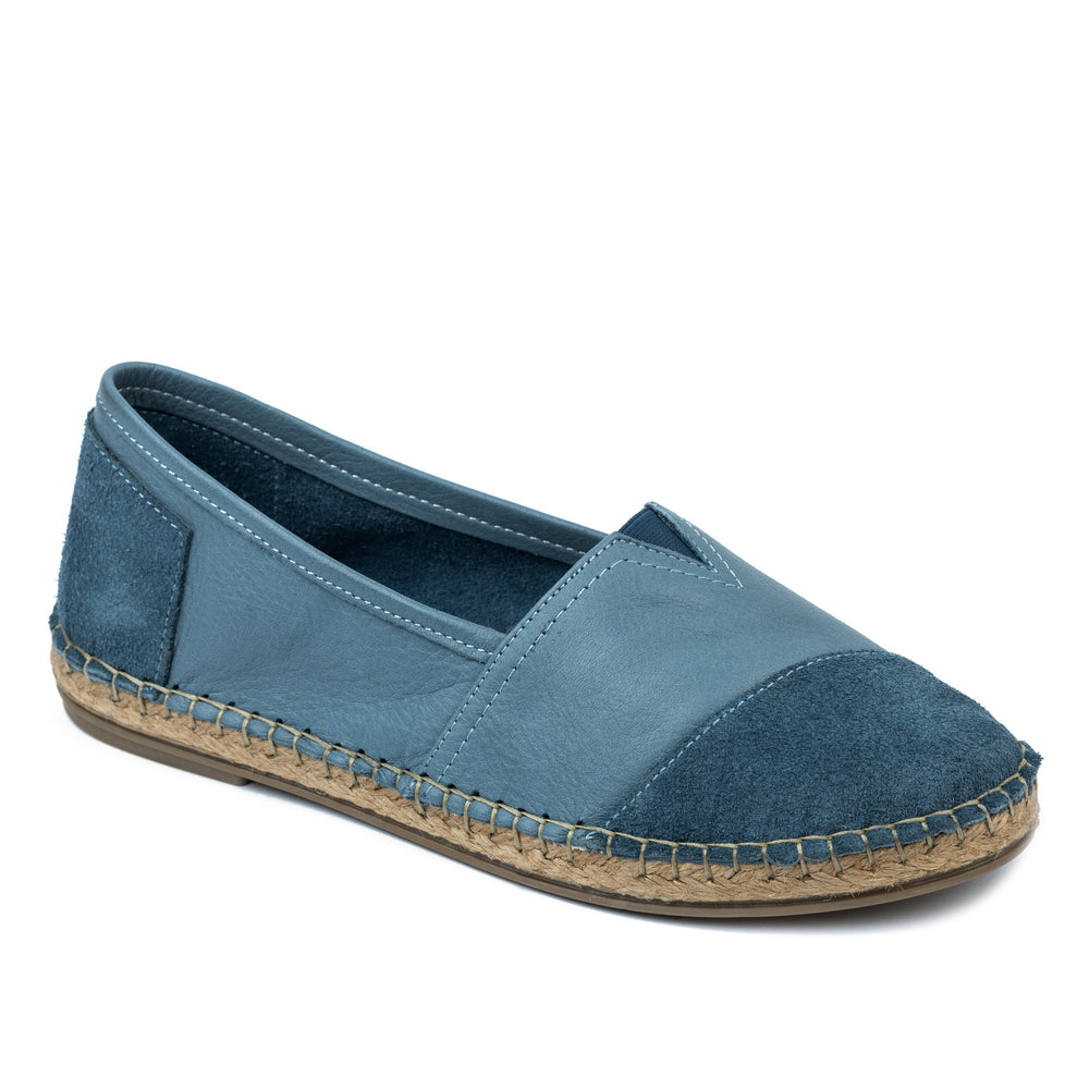 Kožne espadrile A638 - PLAVA