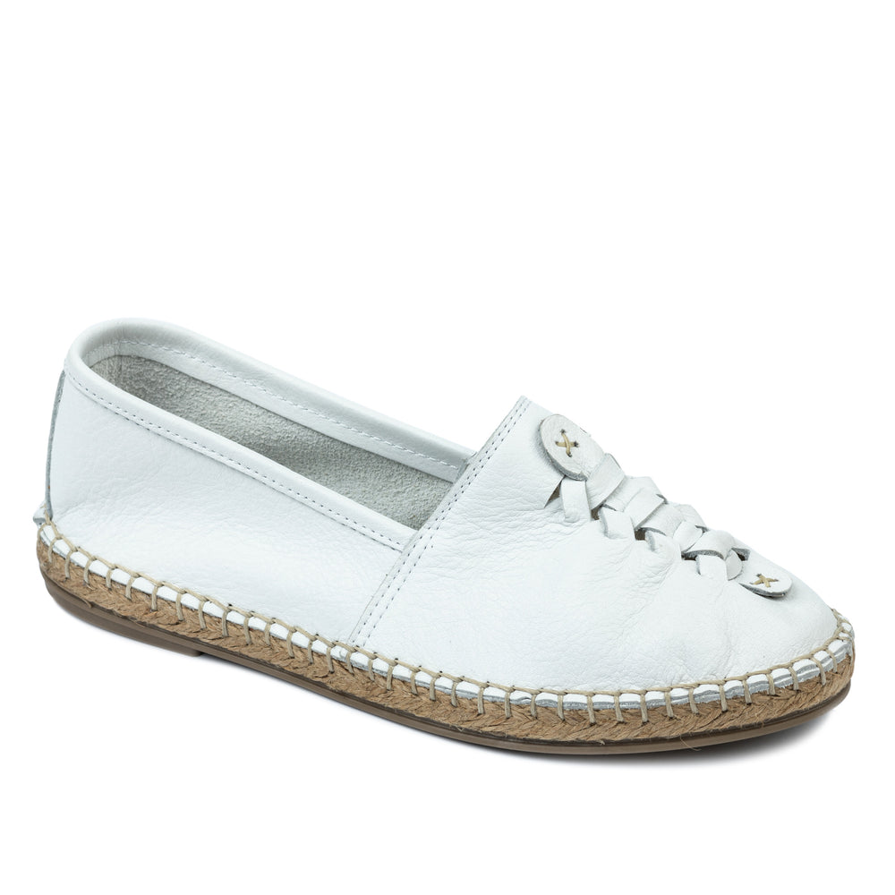 Kožne espadrile A639 - BELA
