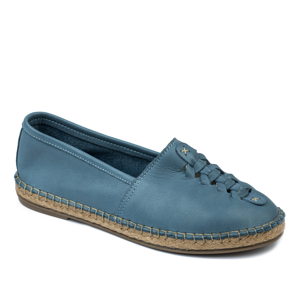 Kožne espadrile A639 - PLAVA