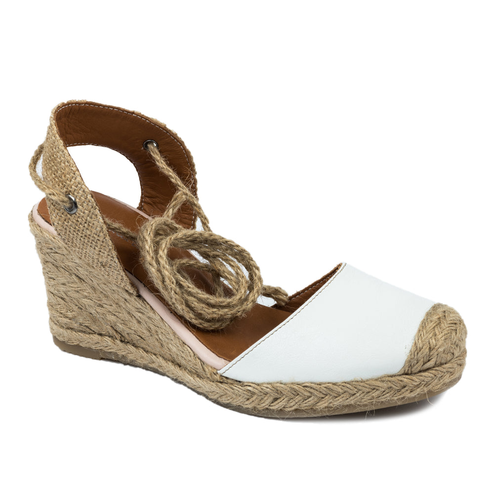 Kožne espadrile A666 - BELA