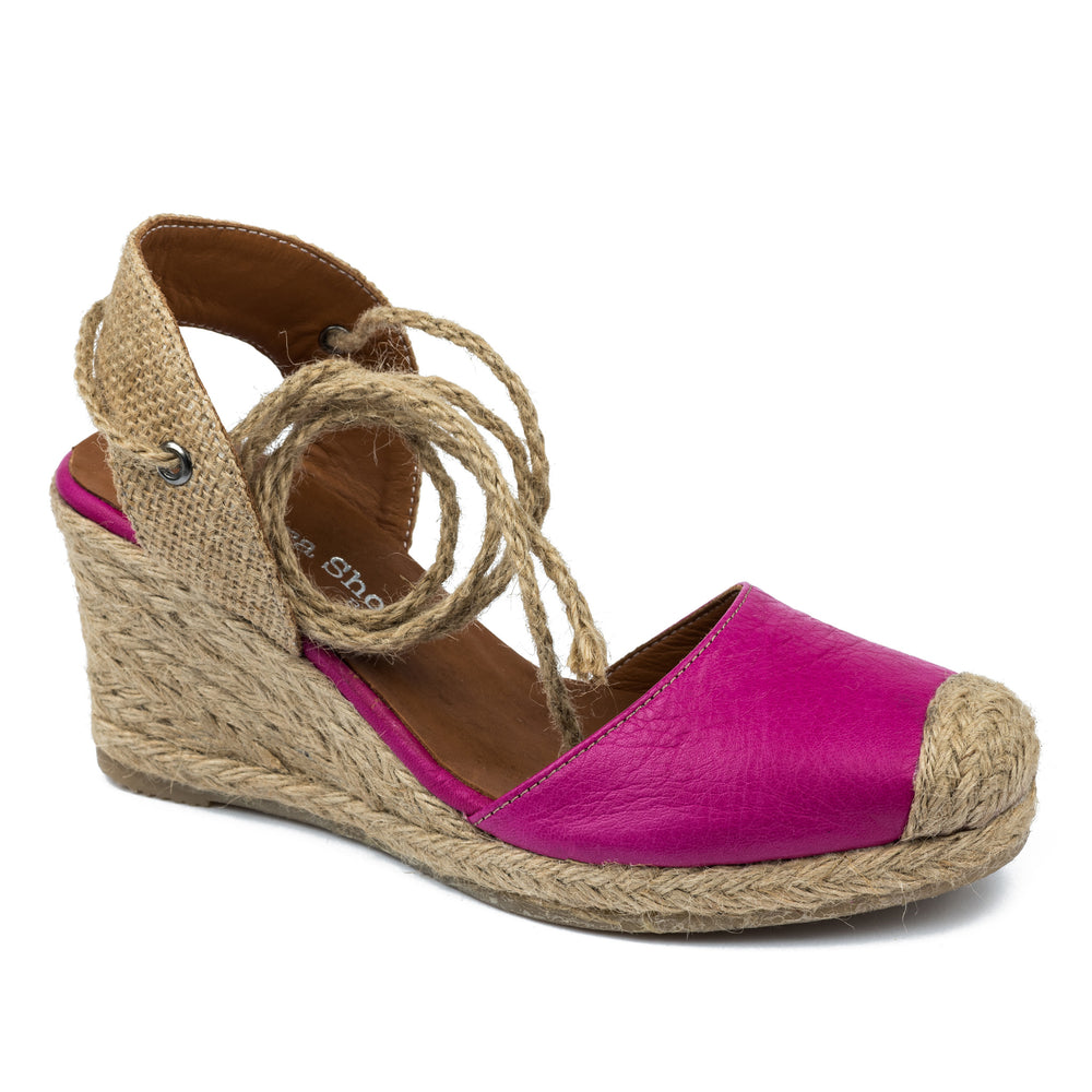 Kožne espadrile A666 - PINK