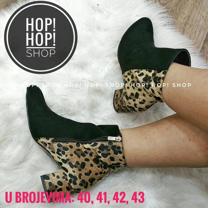 POLUČIZME SA DEBLJOM ŠTIKLOM - CRNO / LEOPARD