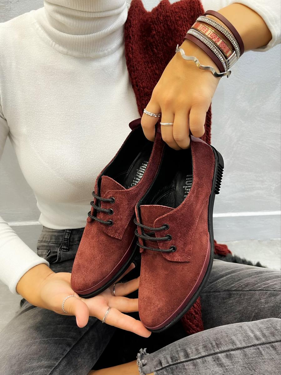 Kožne cipele B014 - BORDO