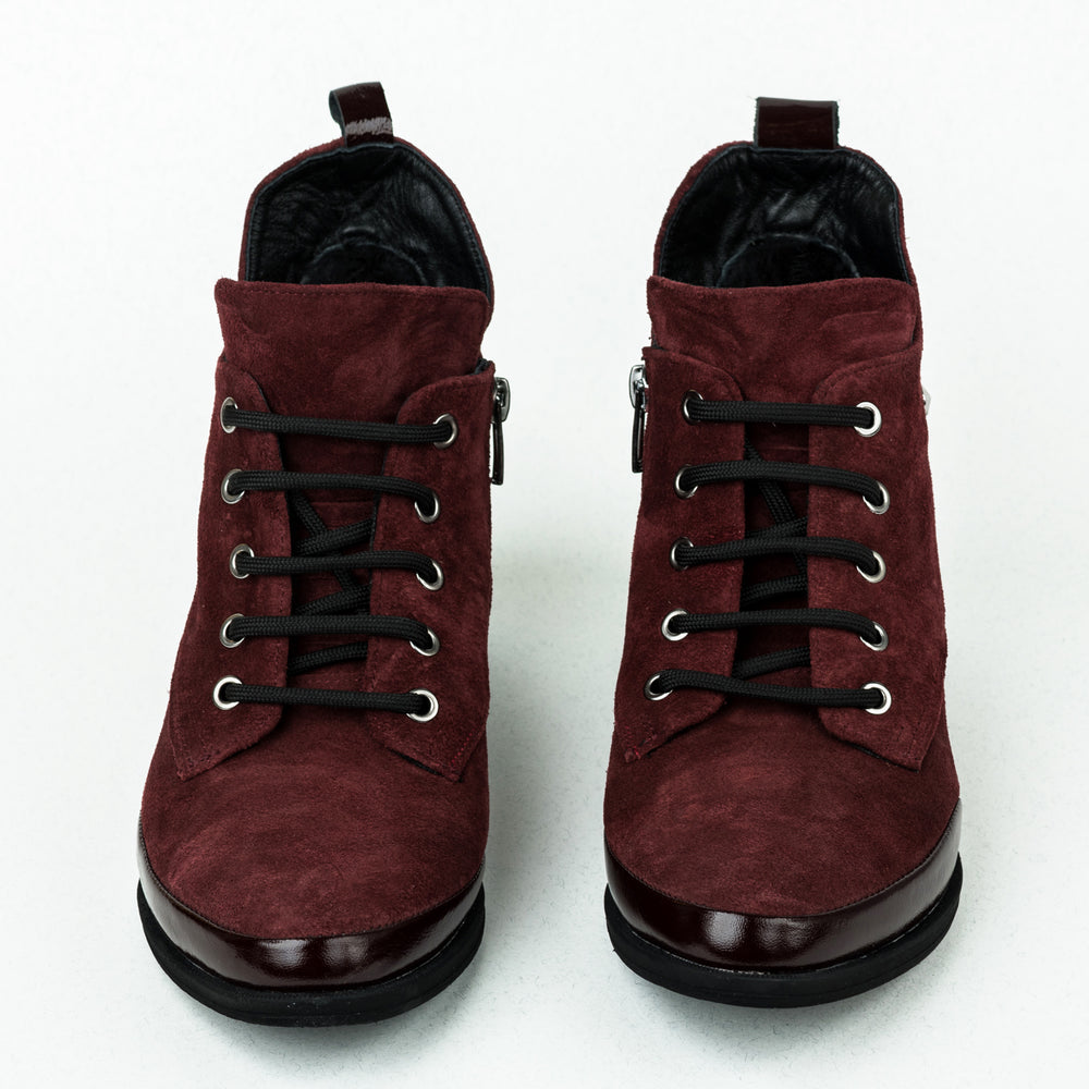 Kožne gležnjače B038 - BORDO
