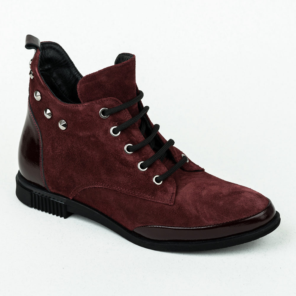 Kožne gležnjače B038 - BORDO
