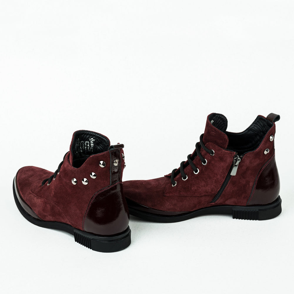 Kožne gležnjače B038 - BORDO
