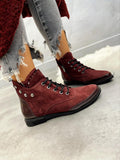 Kožne gležnjače B038 - BORDO