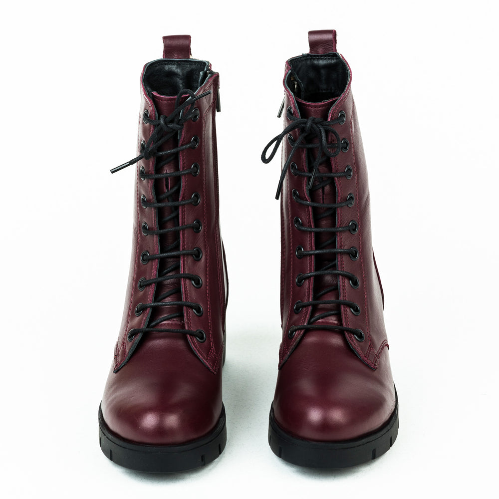 Kožne gležnjače B054 - BORDO