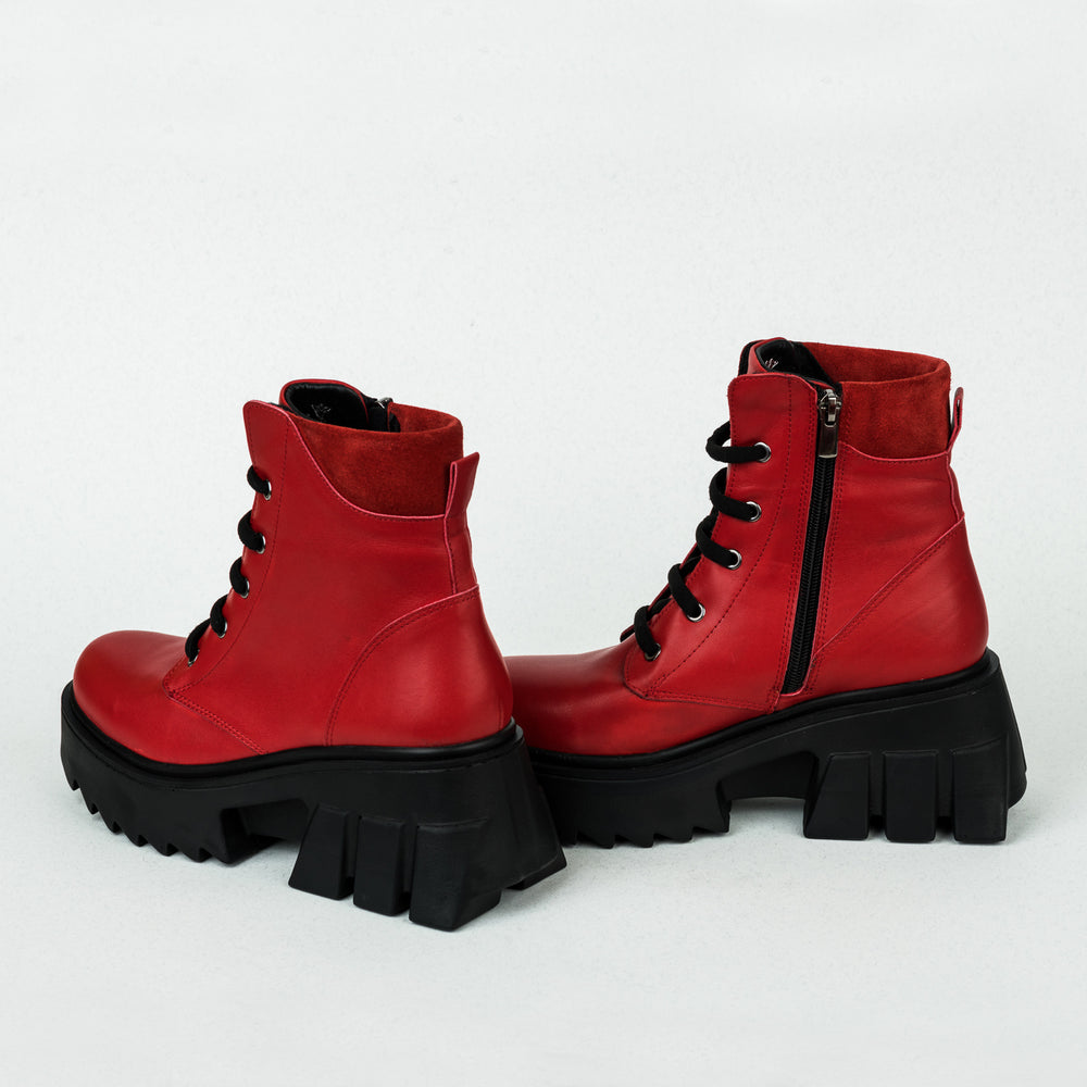 Kožne gležnjače B073 - CRVENA
