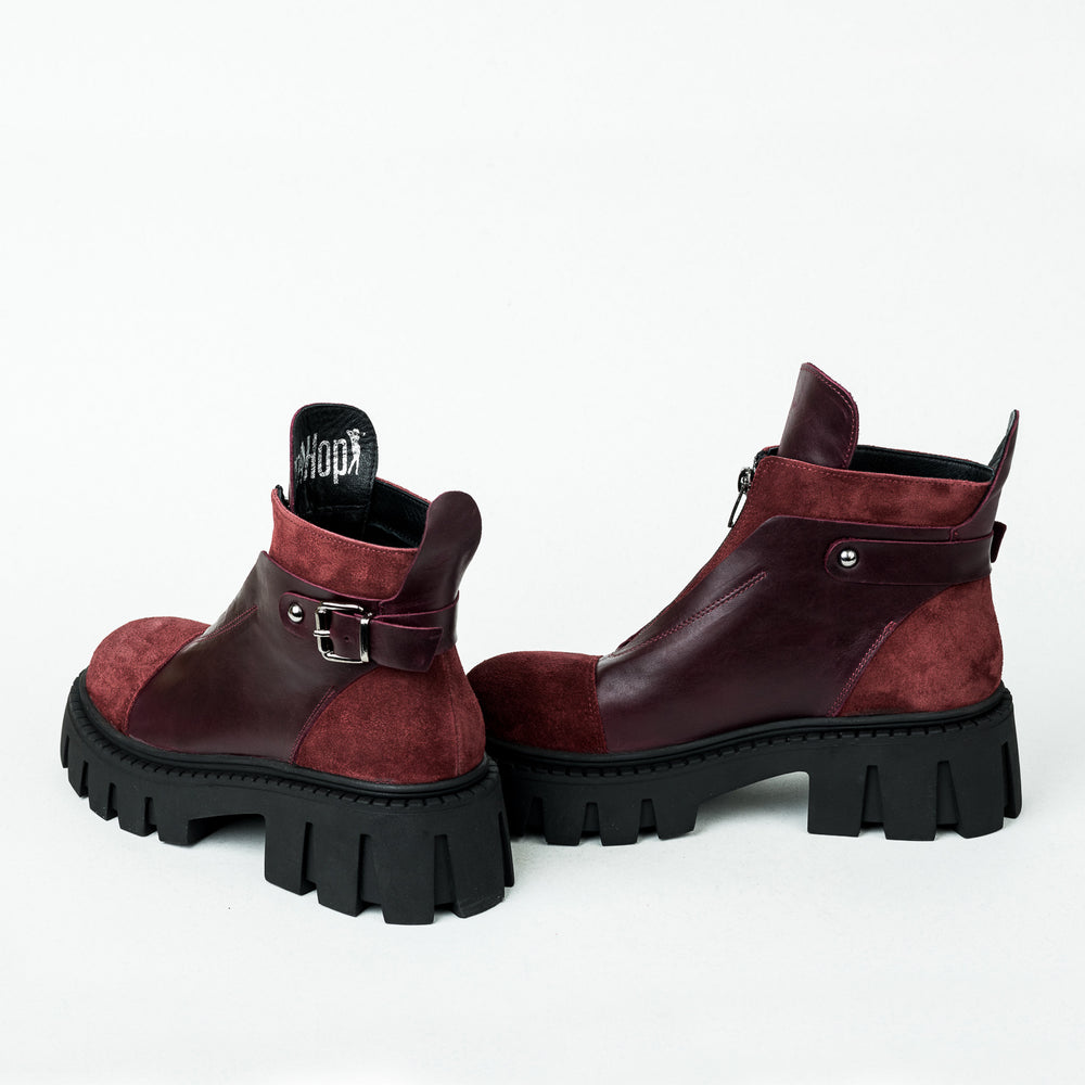 Kožne bakandže B246 - BORDO