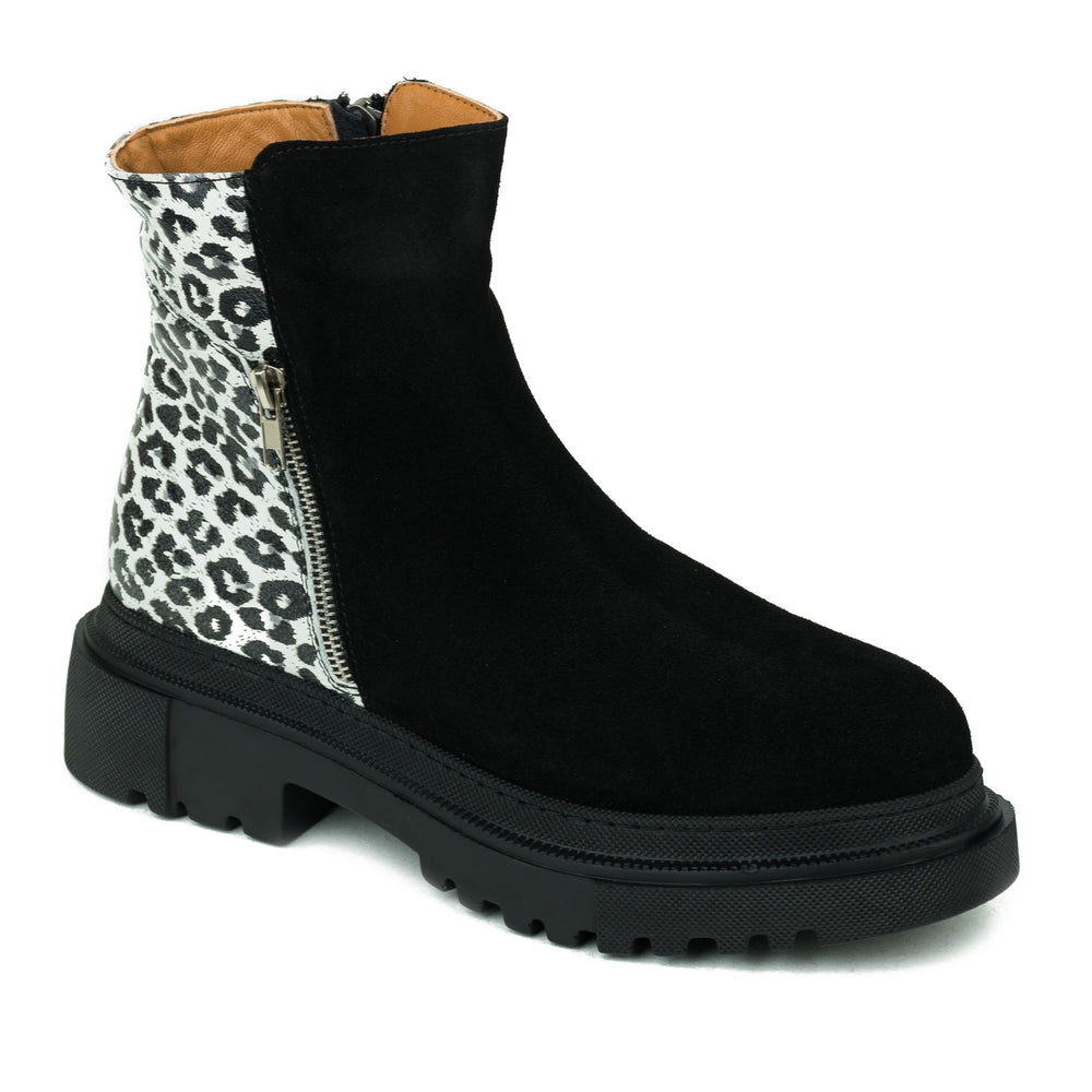 Kožne gležnjače B343 - CRNA
