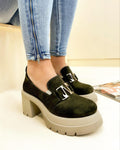 Kožne cipele B668 - MASLINASTA