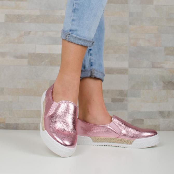 METALIK ROZE ESPADRILE