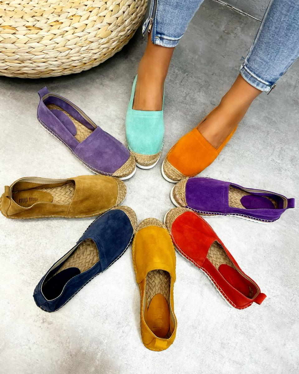 Kožne espadrile C151 - LJUBIČASTA